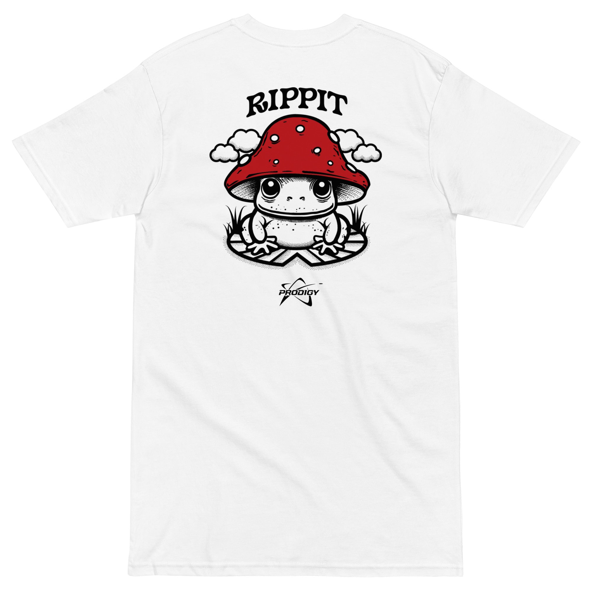 Prodigy Men's Premium Heavyweight Tee - Rippit (Red) Logo, image size:2000x2000