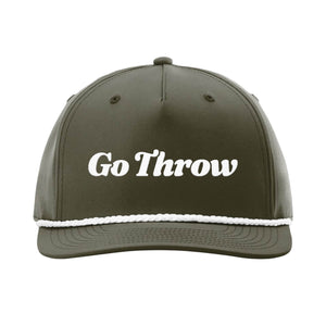 GoThrow Performance Five Panel Rope Snapback - Olive
