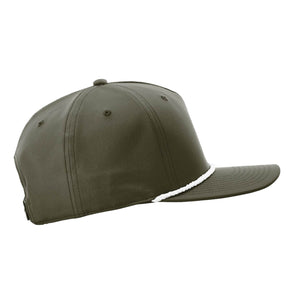 GoThrow Performance Five Panel Rope Snapback - Olive