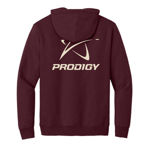 Prodigy Unisex College Crest Fleece Hoodie - Maroon