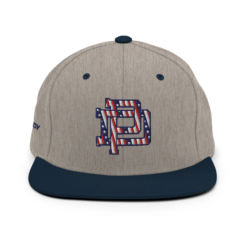 Prodigy Flag Foil PD Monogram Snapback - Heather Gray / Navy Blue