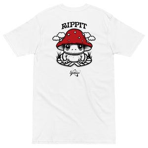 Prodigy Men’s Premium Heavyweight Tee - Rippit (Red) Logo